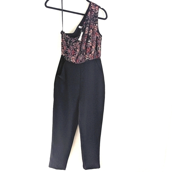 Crop Capri One Shoulder High Waist Jumpsuit 2 Maximalist - Picture 8 of 11